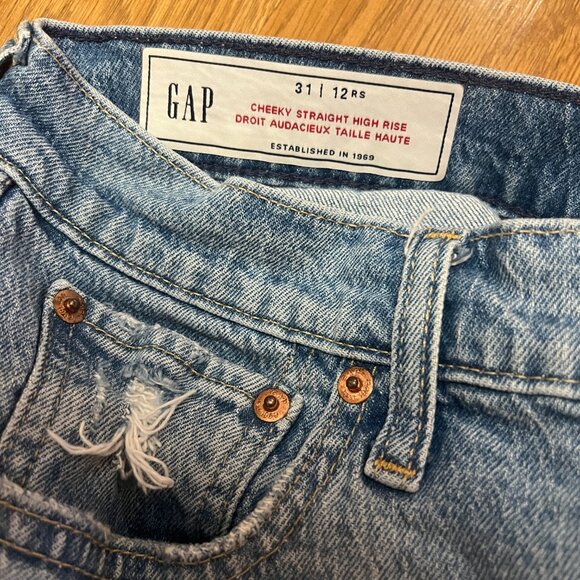 GAP Cheeky Straight High Rise, light blue, size 31/12 RS - Picture 3 of 3